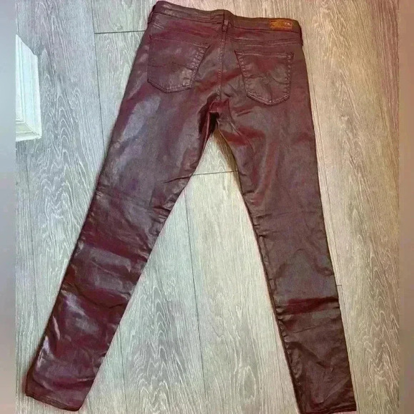 AG - ADRIANO GOLDSCHMIED Legging Ankle Super Skinny Leather Jean 27 #POY1288 - Picture 7 of 10